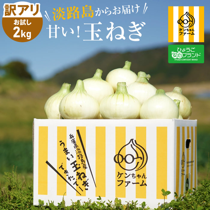 《訳あり》ひょうご安心ブランド認証 淡路島新たまねぎ 2kg【兵庫県淡路島産】