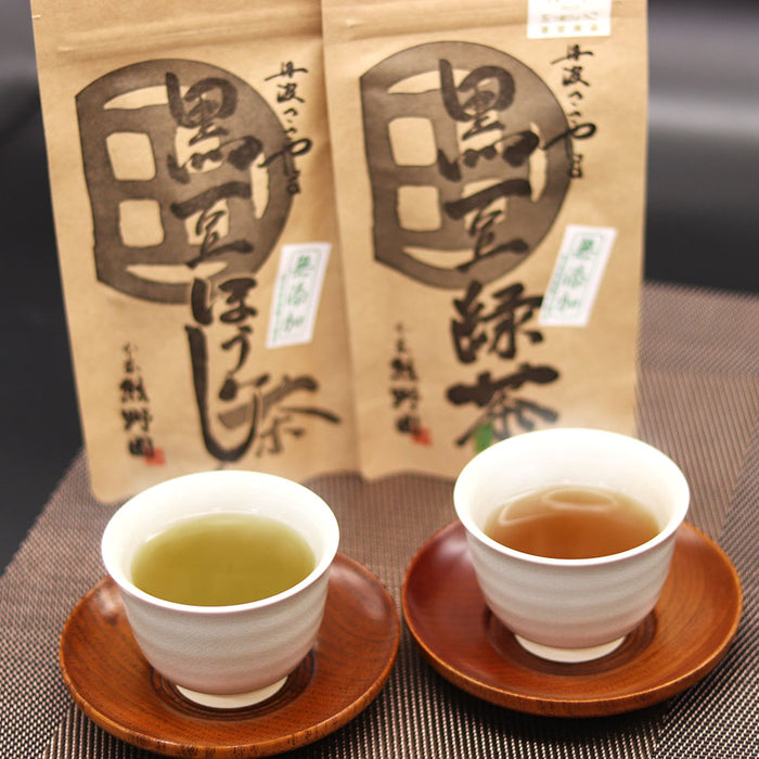 黒豆緑茶・黒豆ほうじ茶詰合せ【兵庫県丹波篠山産】