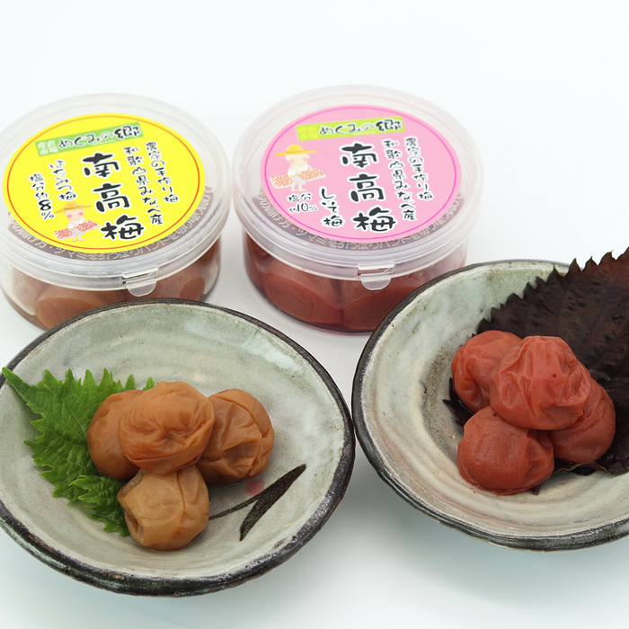 農家の手作り梅 南高梅 しそ梅100g×2個 はちみつ梅100g×2個【和歌山県みなべ産】