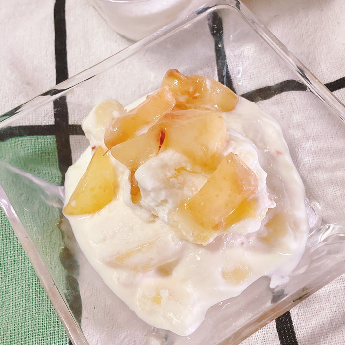夏の冷んやりスイーツ・桃ヨーグルトアイス