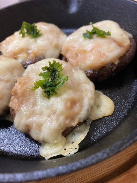 丸ごと椎茸のツナポテ焼き