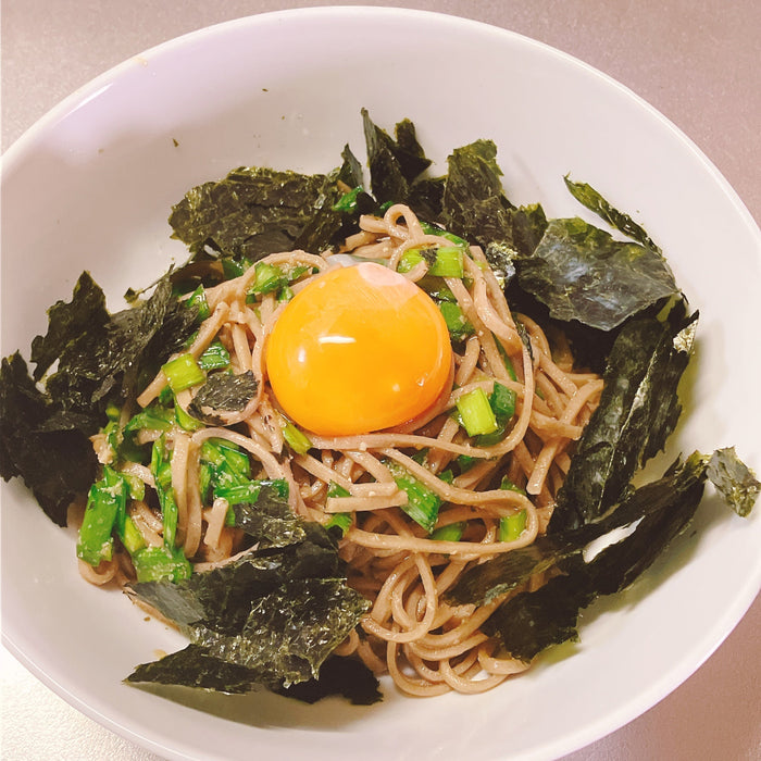 ダイエット中にこそ！蕎麦・海苔たっぷり月見まぜ蕎麦