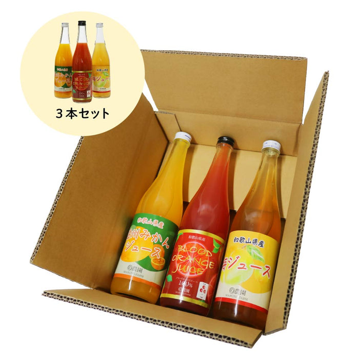 自然の恵み贅沢ジュース 700ml×3本セット【和歌山県田辺産】