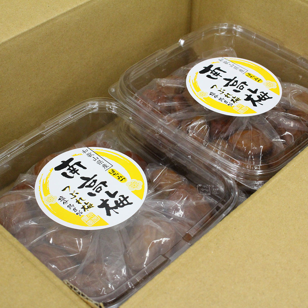 【塩分約8％】つぶれ梅干し  訳あり 紀州南高梅 はちみつ梅 350g×4パック【和歌山県産】