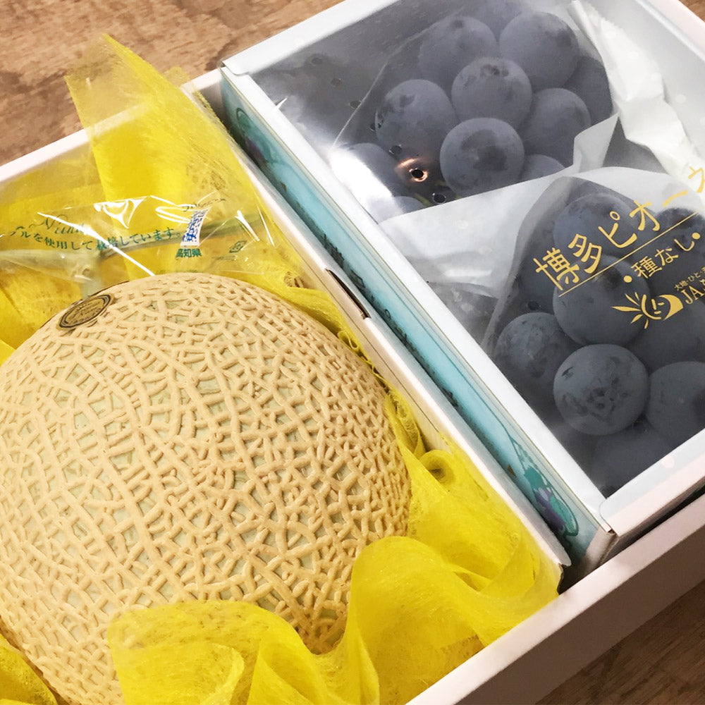 アールスメロン＆ピオーネの極上セット 甘美なフルーツの贅沢な出会い