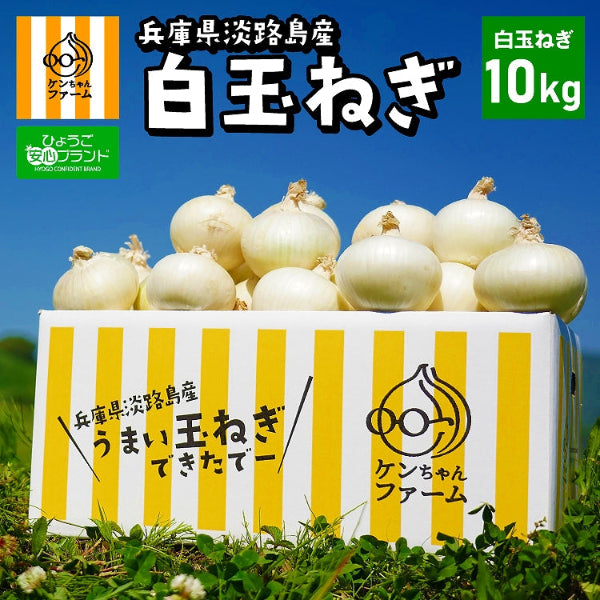 《予約販売 / 5月下旬発送》ひょうご安心ブランド認証　幻の真っ白な淡路島たまねぎ　10kg【兵庫県淡路島産】